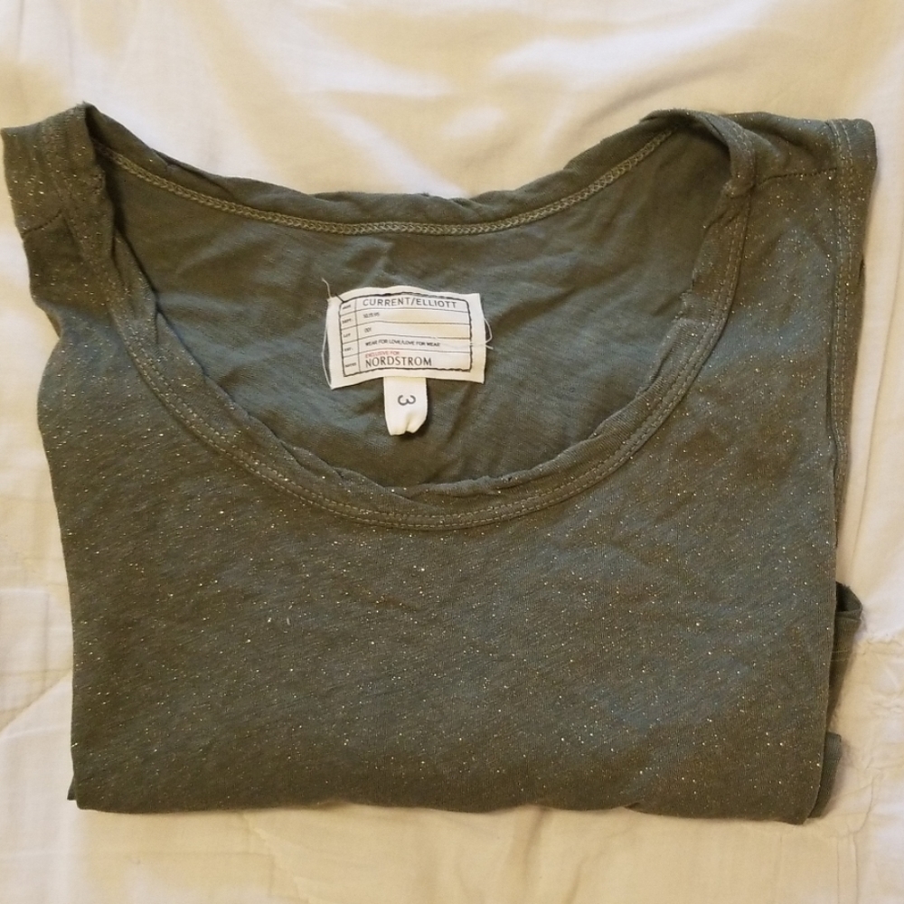 ❤❤❤ Current Elliott sparkly distressed tank